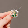 Women's Alloy Imitation Rhinestone Rice Ear Shaped Brooch With Electroplating Treatment