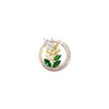 Women's Alloy Imitation Rhinestone Rice Ear Shaped Brooch With Electroplating Treatment