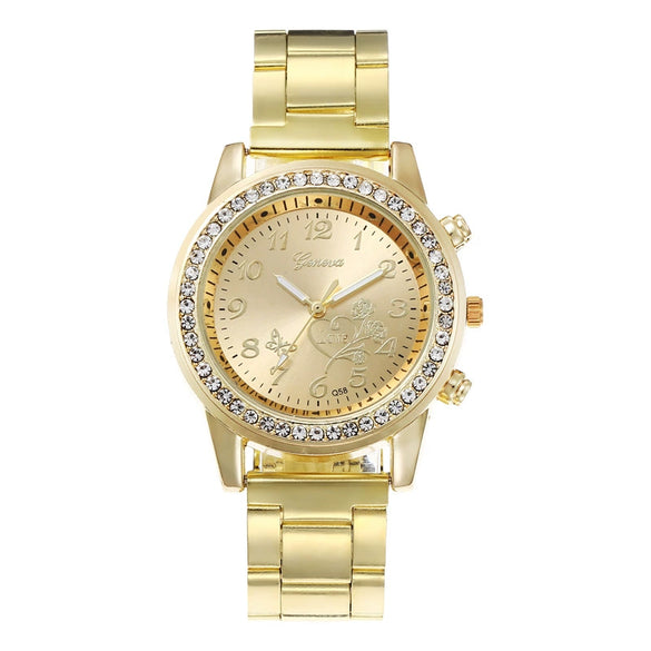 Women's Alloy Iron Band Casual Round Dial Watch