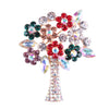 Women's Alloy Leaf Brooch With Crystal And Artificial Gem Accents Floral Pin For Scarf And Clothing Decoration