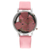 Women's Alloy Leather Belt Quartz Watch With Circular Dial And Fashion Style