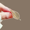Women's Alloy Leaves Antiexposure Brooch Electroplated Fashion Decoration