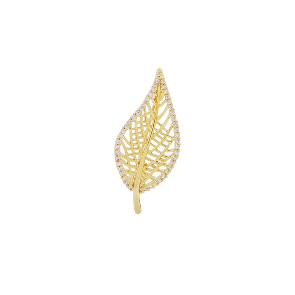 Women's Alloy Leaves Antiexposure Brooch Electroplated Fashion Decoration
