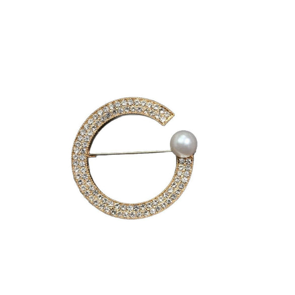 Women's Alloy Letter Brooch With Electroplating Treatment
