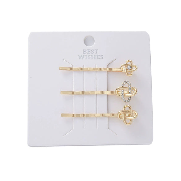 Women's Alloy Light Luxury Geometric Bangs Hairpin Set With Diamonds