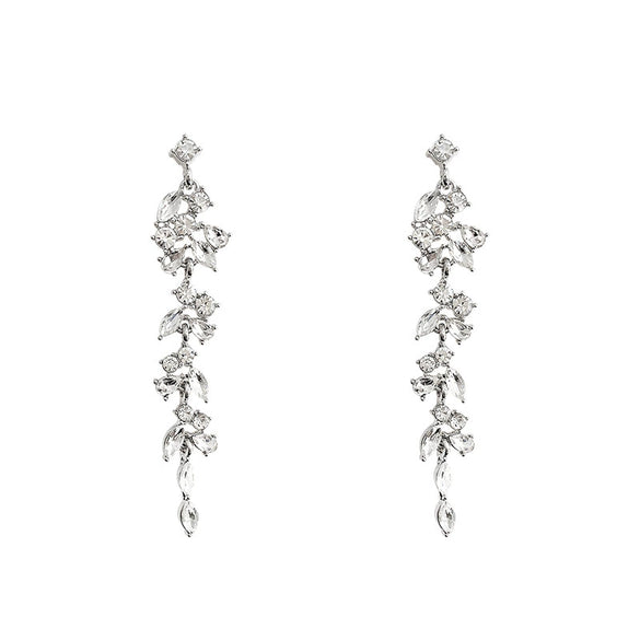 Women's Alloy Light Luxury Tassel Leaf Electroplated Earrings