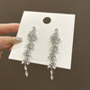 Women's Alloy Light Luxury Tassel Leaf Electroplated Earrings