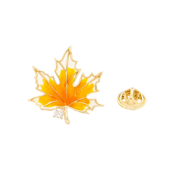 Women's Alloy Maple Leaf Vintage Electroplated Brooch High Grade Accessory