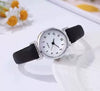 Women's Alloy Mineral Reinforced Glass Mirror Imitation Leather Strap Round Quartz Watch
