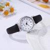Women's Alloy Mineral Reinforced Glass Mirror Imitation Leather Strap Round Quartz Watch