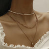 Women's Alloy Multilayer Gold Chain Necklace Geometric Punk Hip Hop Style Electroplated