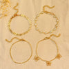 Women's Alloy Multilayer Rhinestone Hollow Butterfly Anklet With Artificial And Semiprecious Stones Inlay