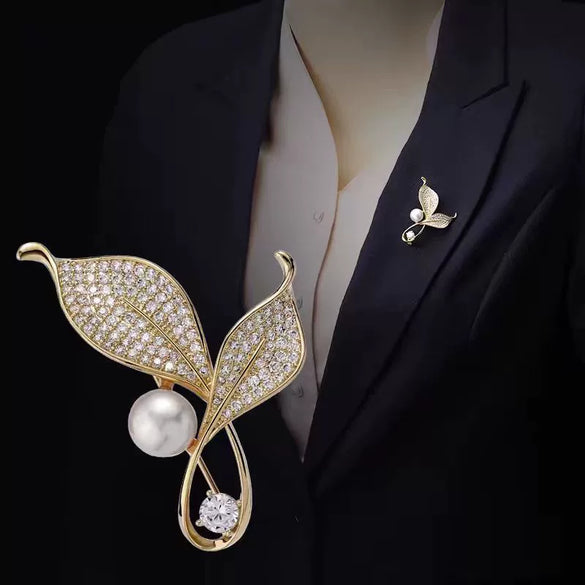 Women's Alloy Natural Plant Flowers Rosemary Brooch Electroplated