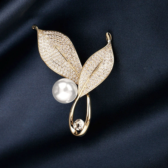 Women's Alloy Natural Plant Flowers Rosemary Brooch Electroplated