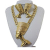 Women's Alloy Necklace With Character Avatar Pattern And Electroplating Process Snake Bone Chain Style