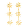 Women's Alloy Ochain Geometric Sunflower Metal Totem Electroplated Necklace Jewelry