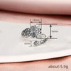 Women's Alloy Open Adjustable Ring With Butterfly Relief Animal Zodiac And Flower Geometric Patterns Electroplated