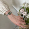 Women's Alloy Oval Quartz Watch With Metal Mesh And Fashion Style