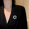 Women's Alloy Pearl Brooch With Electroplating And Natural Plant Flowers Design Highend Clothes Accessory