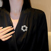 Women's Alloy Pearl Brooch With Natural Flower Design And Electroplating Process