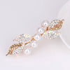 Women's Alloy Pearl Flower Hairpin With Rhinestone Electroplated Ponytail Clip Hair Accessories