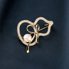 Women's Alloy Pearl Gourd Geometric Style Electroplated Brooch Jewelry Wholesale