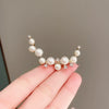 Women's Alloy Pearl Meniscus Flower Brooch With Electroplating And Antislip Buckle Pin Accessories