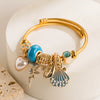 Women's Alloy Pearl Shell Heart Style Electroplated Bracelet