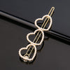 Women's Alloy Pearlset Geometric Frog Buckle Hair Clip Crown Bangs Side Clip Straight Barrette