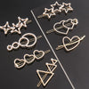 Women's Alloy Pearlset Geometric Frog Buckle Hair Clip Crown Bangs Side Clip Straight Barrette