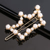 Women's Alloy Pearlset Geometric Frog Buckle Hair Clip Crown Bangs Side Clip Straight Barrette