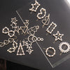 Women's Alloy Pearlset Geometric Frog Buckle Hair Clip Crown Bangs Side Clip Straight Barrette