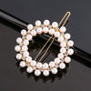 Women's Alloy Pearlset Geometric Frog Buckle Hair Clip Crown Bangs Side Clip Straight Barrette