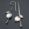 Women's Alloy Plant Leaf And Flower Earrings With Electroplating Treatment