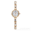 Women's Alloy Pu Bracelet Watch With Spiral Crown Pin Buckle And Round Dial