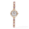 Women's Alloy Pu Bracelet Watch With Spiral Crown Pin Buckle And Round Dial