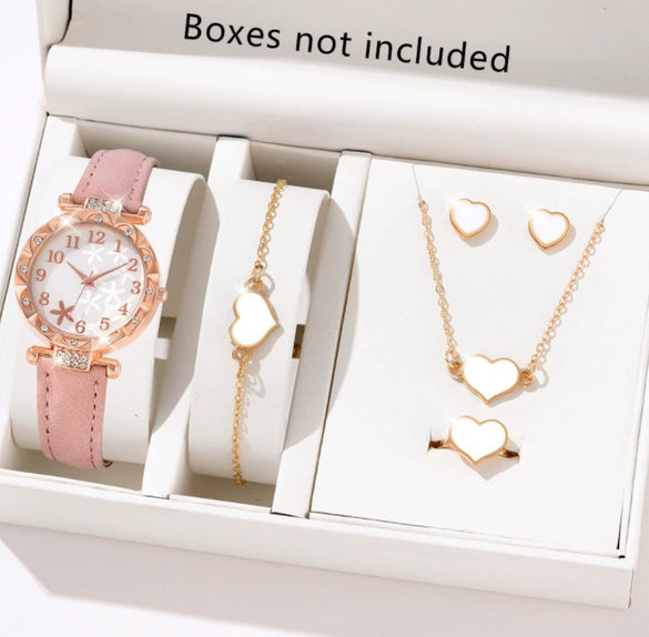 Women's Alloy Pu Strap Quartz Watch With Starfish Pattern And Round Dial
