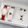 Women's Alloy Pu Strap Quartz Watch With Starfish Pattern And Round Dial
