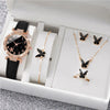 Women's Alloy Pu Strap Quartz Watch With Starfish Pattern And Round Dial