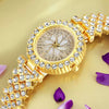Women's Alloy Quartz Fashion Watch With Round Dial And Stainless Steel Clasp