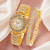 Women's Alloy Quartz Fashion Watch With Round Dial And Stainless Steel Clasp