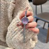Women's Alloy Quartz Watch Round Dial Retro Fashion Style Jewelry Buckle Mineral Reinforced Glass Mirror