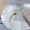 Women's Alloy Quartz Watch Round Dial Stainless Steel Buckle Mineral Reinforced Mirror