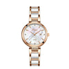 Women's Alloy Quartz Watch With Mineral Strengthened Glass Mirror Round Dial