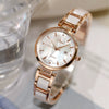 Women's Alloy Quartz Watch With Mineral Strengthened Glass Mirror Round Dial