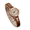 Women's Alloy Quartz Watch With Round Dial And Imitation Leather Strap Fashion Style