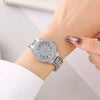 Women's Alloy Quartz Watch With Round Dial And Stainless Steel Clasp Casual Style