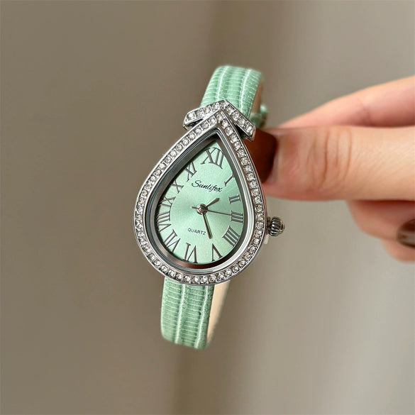 Women's Alloy Quartz Watch With Snakehead Design Light Luxury Style