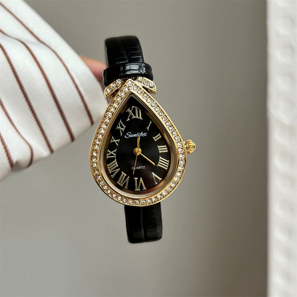 Women's Alloy Quartz Watch With Snakehead Design Light Luxury Style