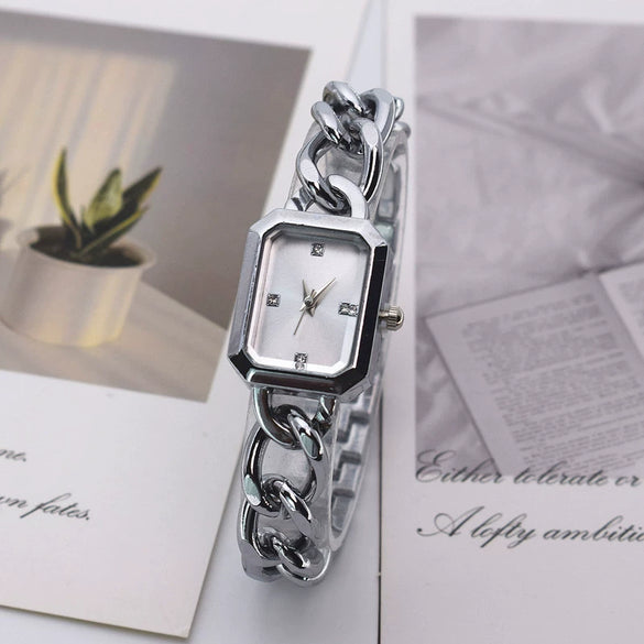 Women's Alloy Rectangle Bracelet Quartz Watch Leisure Style